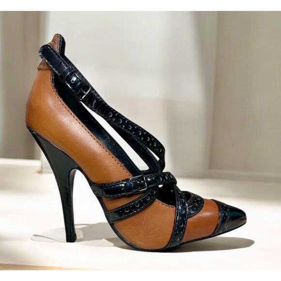 Tory Burch Judith Strappy Stiletto Heel Size 6.5M - Picture 3 of 12